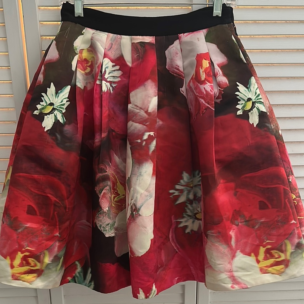Ted Baker Red Bubble Knee-Length Cocktail Skirt